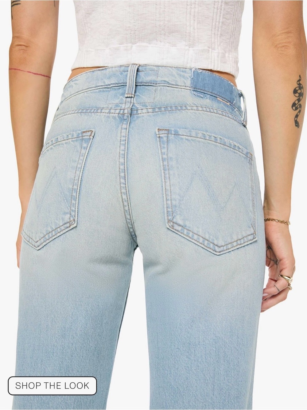 ❤️ Like New MOTHER The Reifler in Daydream sz27 💯 cotton rigid denim - Picture 16 of 16